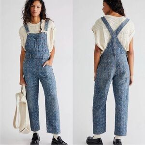 We The Free Women's Distressed Blue Overalls